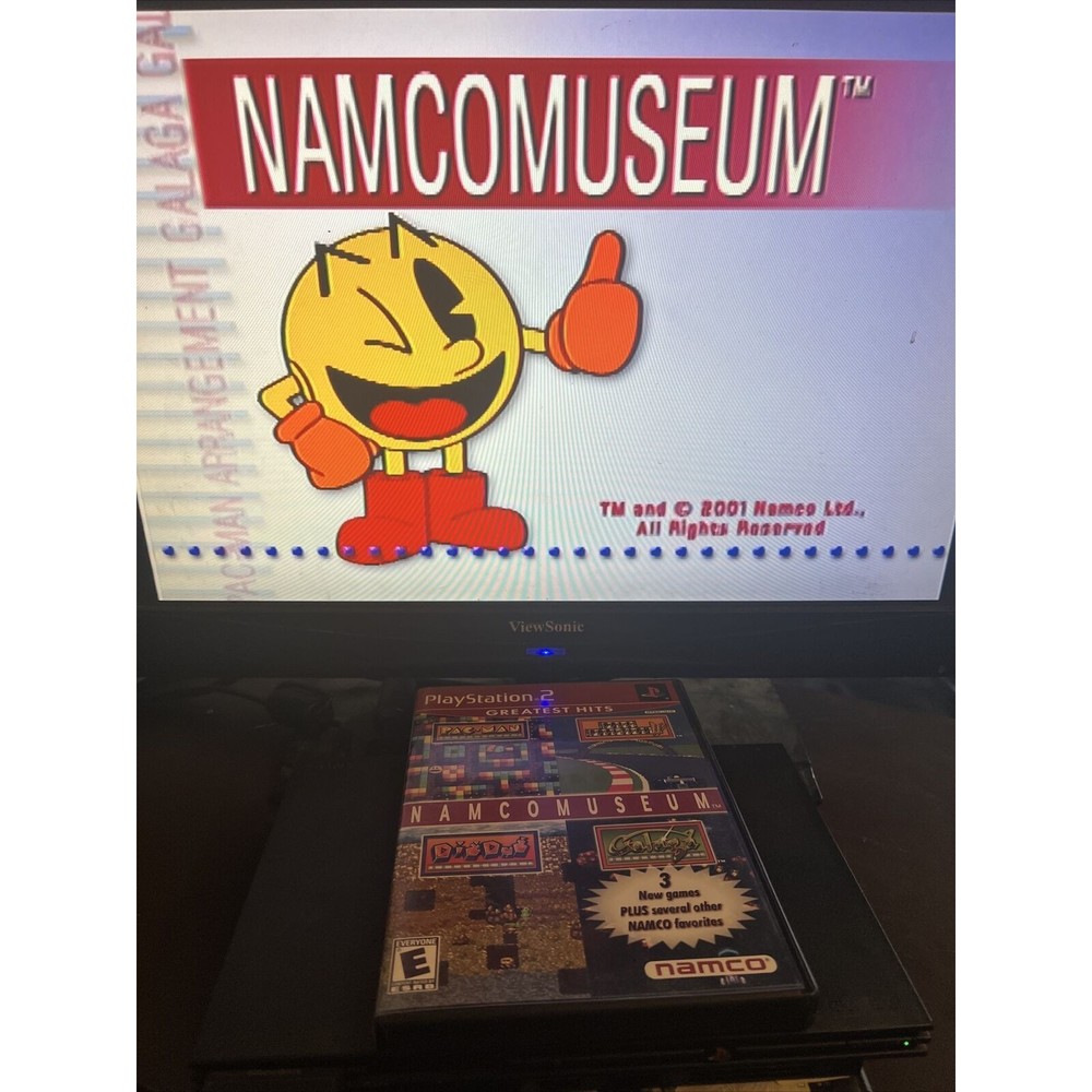 Namco Museum PS2 Sony PlayStation 2 2001 Pac-Man Galaga Dig Dug With Manual CIB
